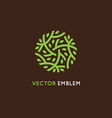 Logo design template in green color vector image