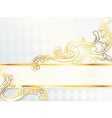 Beautiful horizontal rococo wedding banner vector image