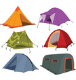 Set of tourist tents vector image