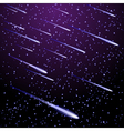 Background with meteor shower vector image