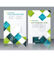 Brochure template design with cubes and arrows vector image
