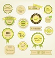 Organic labels logos and stickers vector image