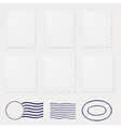 Blank stamps frames vector image
