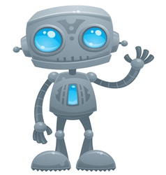 Waving robot vector image