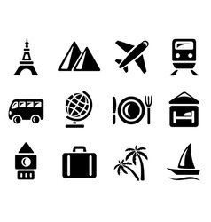 Travel icons vector image