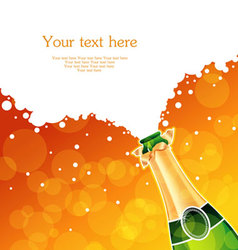 Champagne back vector image