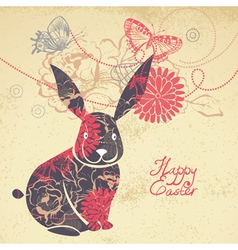 Background with Easter Rabbit vector image