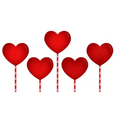 Designer Heart Candies with Patterns vector image
