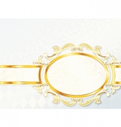 Beautiful horizontal rococo wedding banner vector image