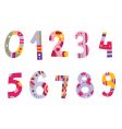 Set of cute numbers vector image