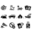 Vacation icons vector image