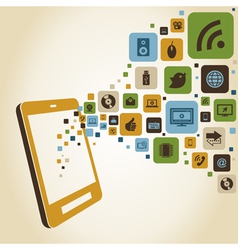 Smart phones functions vector image