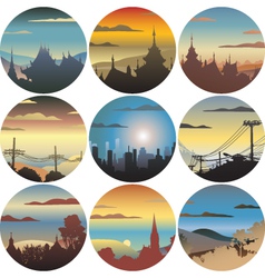 Circular views vector image