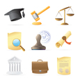 Icons for law vector image