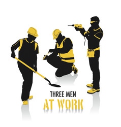 Men at work vector image