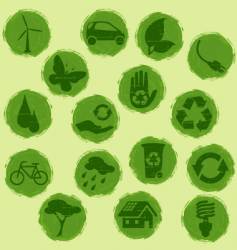 Eco buttons vector image