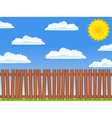 Old wooden fence vector image