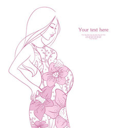 Waiting woman vector image