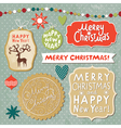 Set of Christmas and New Year elements vector image