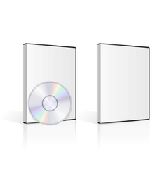 Dvd case and disk on white background vector image