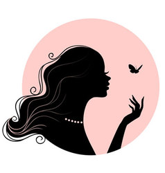 Silhouette profile vector image