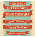 Vintage christmas banners vector image