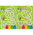 Recycling maze Recycling maze vector image