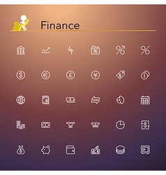 Finance Line Icons vector image