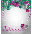 Christmas background with bright baubles Christmas background with bright baubles vector image