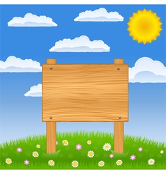 Wooden board vector image