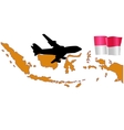 Fly me to the Indonesia vector image