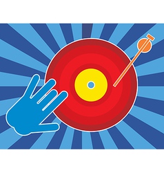 Vintage record player vector image