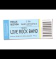 Concert ticket vector image