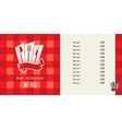 Restaurant menu design vector image