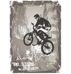 Street biker BMX vector image
