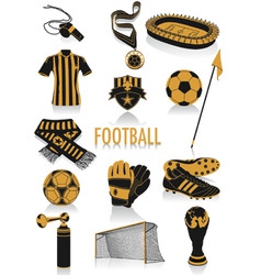 Football silhouettes vector image