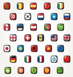 World flags icons vector image