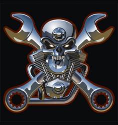 Iron jolly roger Iron jolly roger vector image