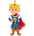 Kid cartoon with king costume vector image