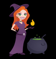 Pretty witch vector image
