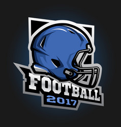 American football helmet games 2017 emblem vector image