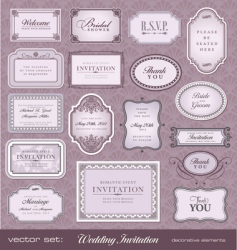 Invitation design elements vector image