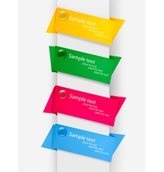 Origami banners vector image
