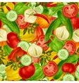 Vegetables seamless background vector image