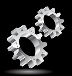 Chrome gears vector image