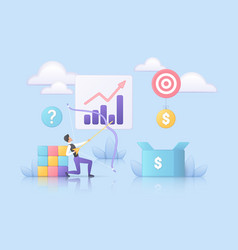 Business goals achievement concept Royalty Free Vector Image
