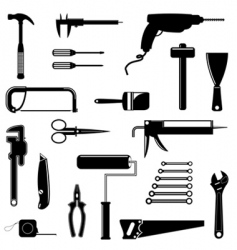 Tools silhouettes vector image