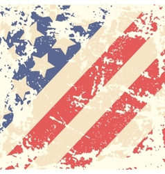 Retro Background with American Flag vector image