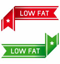 Low fat food label vector image