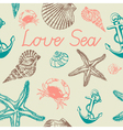 Seashells Pattern Background vector image